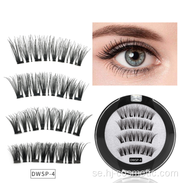 3D Private Label Magic 4 Magnetic Eyelashes leverantör